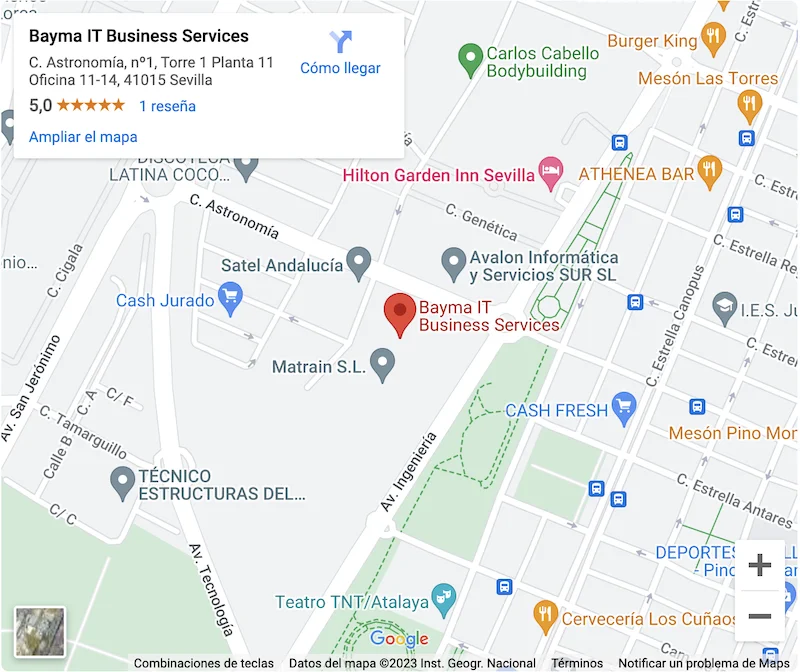 Vista previa del mapa de ubicación de BySaces Coworking en Google Maps